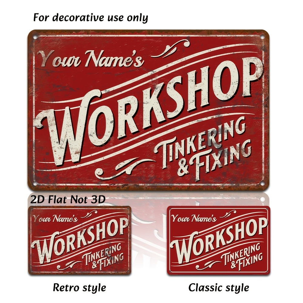 Home Bar Cafe - Customized Metal Sign Only Decor, Vintage