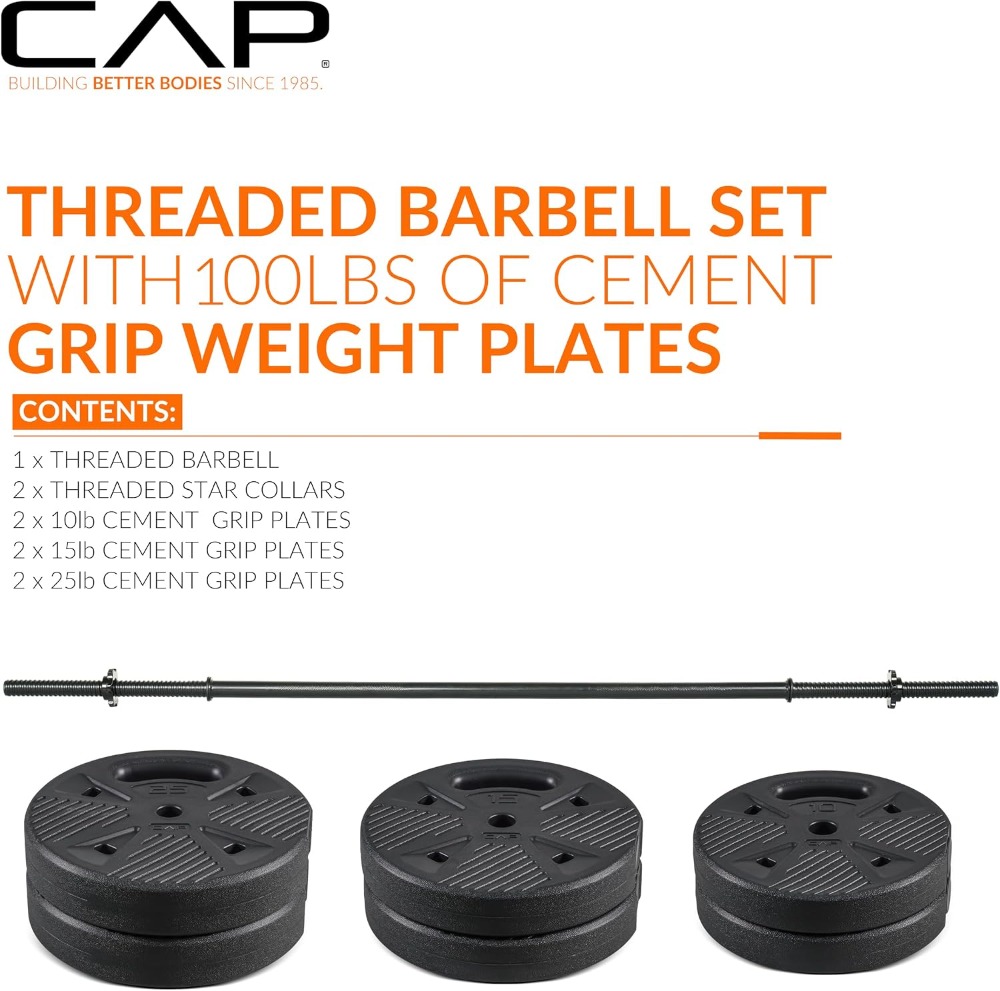 CAP Threaded Barbell Set with  - Home Bar Set ulasan dan harga