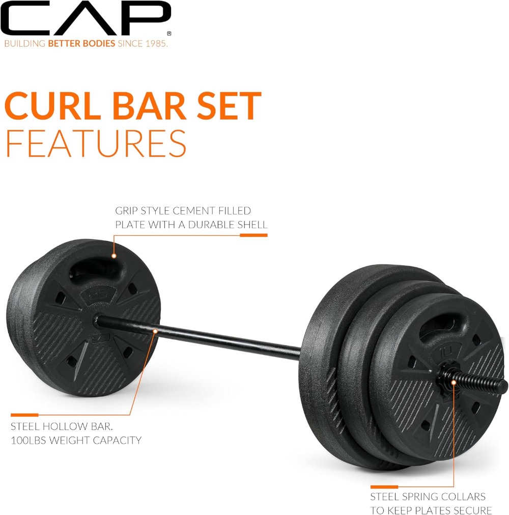 CAP Threaded Barbell Set with  - Home Bar Set ulasan dan harga