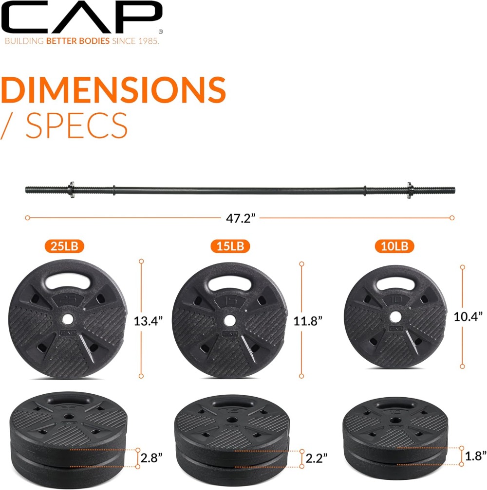 CAP Threaded Barbell Set with  - Home Bar Set ulasan dan harga