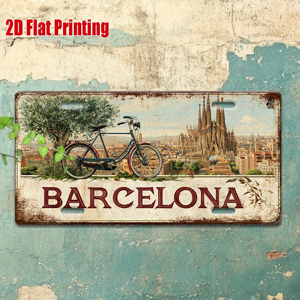 2D Flat, 1 Piece Vintage Metal - Home Barcelona ulasan dan harga