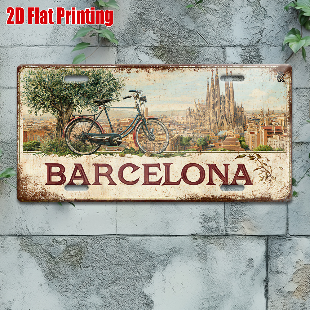 2D Flat, 1 Piece Vintage Metal - Home Barcelona ulasan dan harga