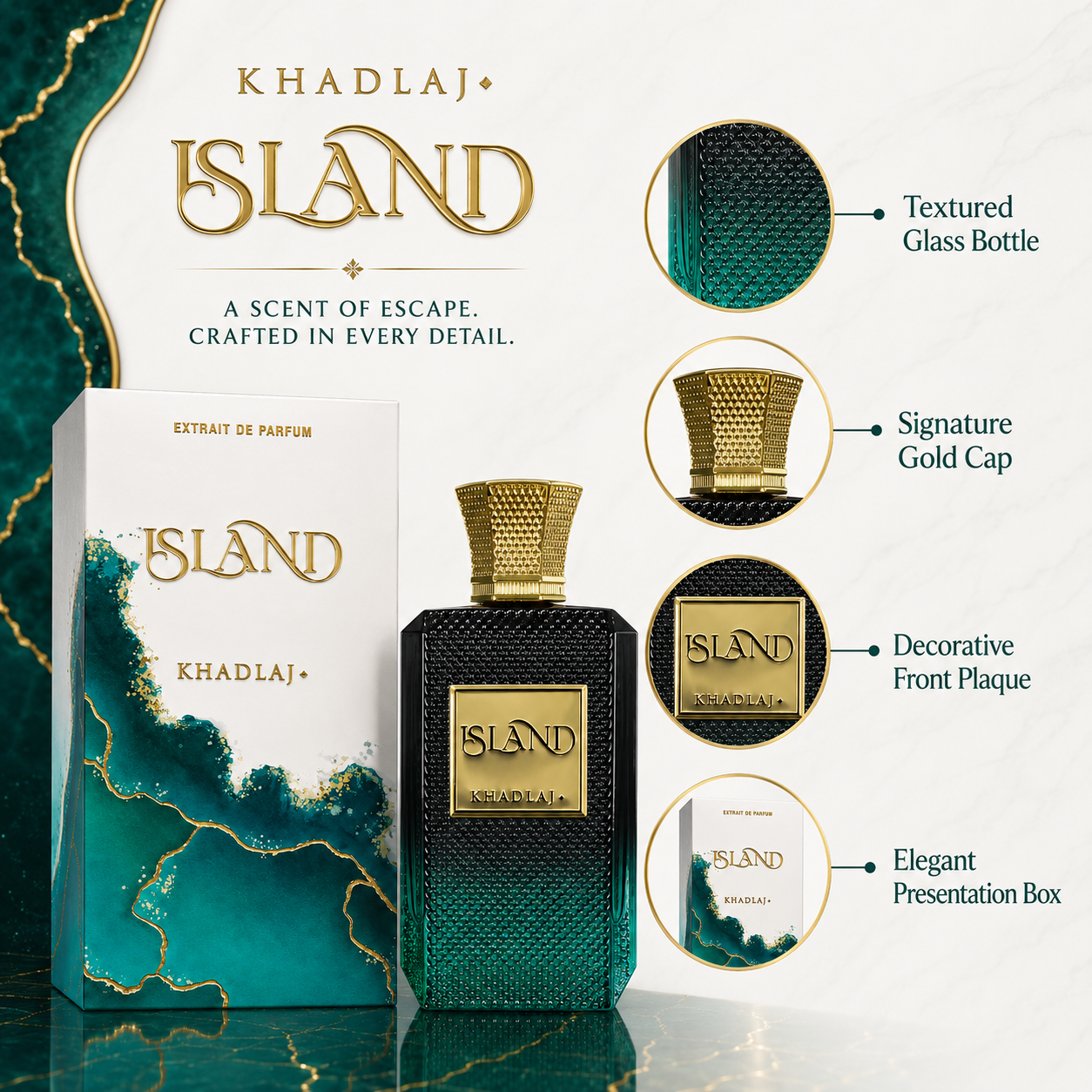 KHADLAJ Island Extrait De Parf - Home Bar Accessories ulasan dan harga