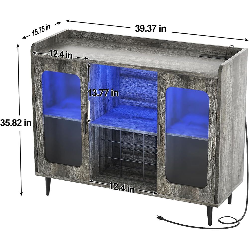 Wine Bar Cabinet with Power Ou - Home Bar And Cabinet ulasan dan harga
