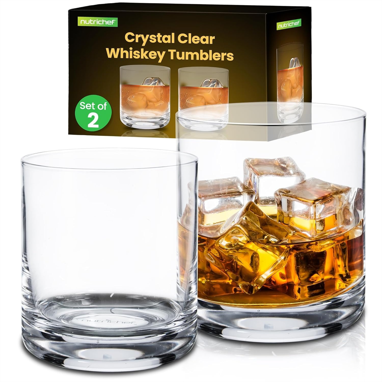 Whiskey Glass Set of 2 – 10 Oz - Home Bar Set ulasan dan harga