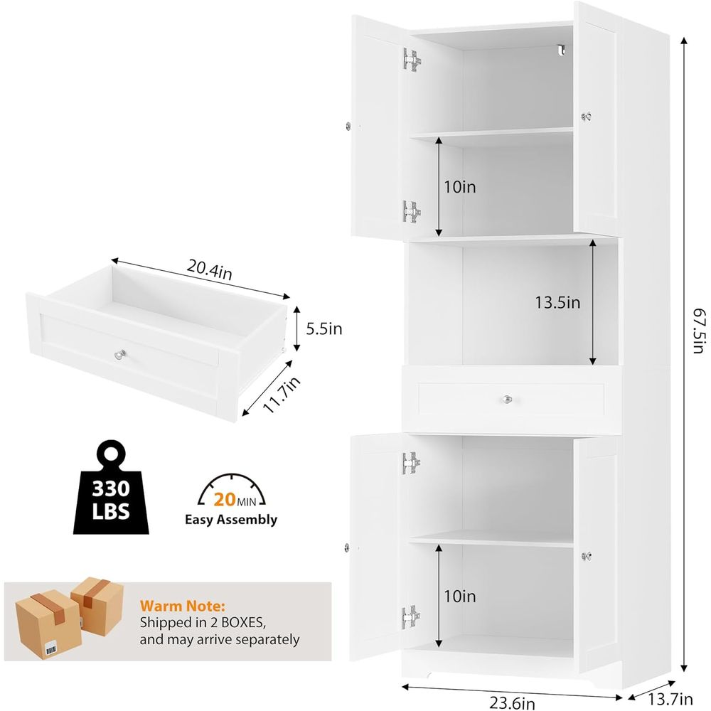 2-Piece Tall Kitchen Pantry Ca - Home Bar And Cabinet ulasan dan harga