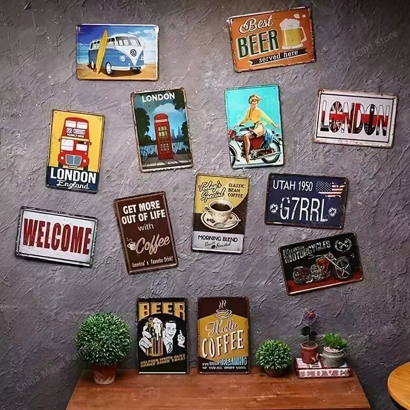 Metal Signs Vintage Metal Plat - Home Bar Setup ulasan dan harga