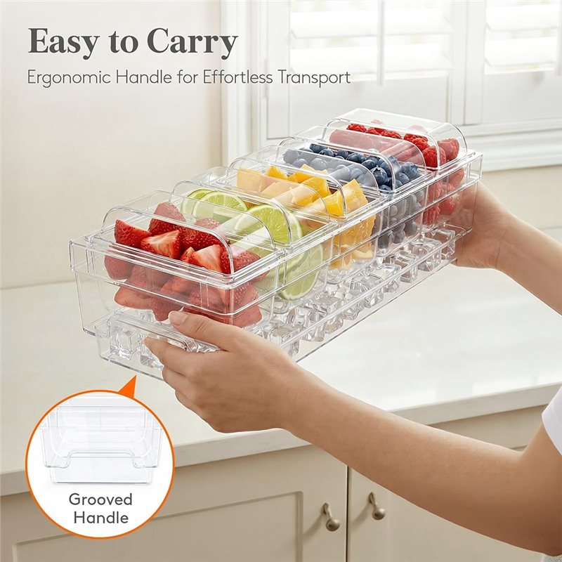 AB66-Chilled Condiment Contain - Garnish Tray Set ulasan dan harga