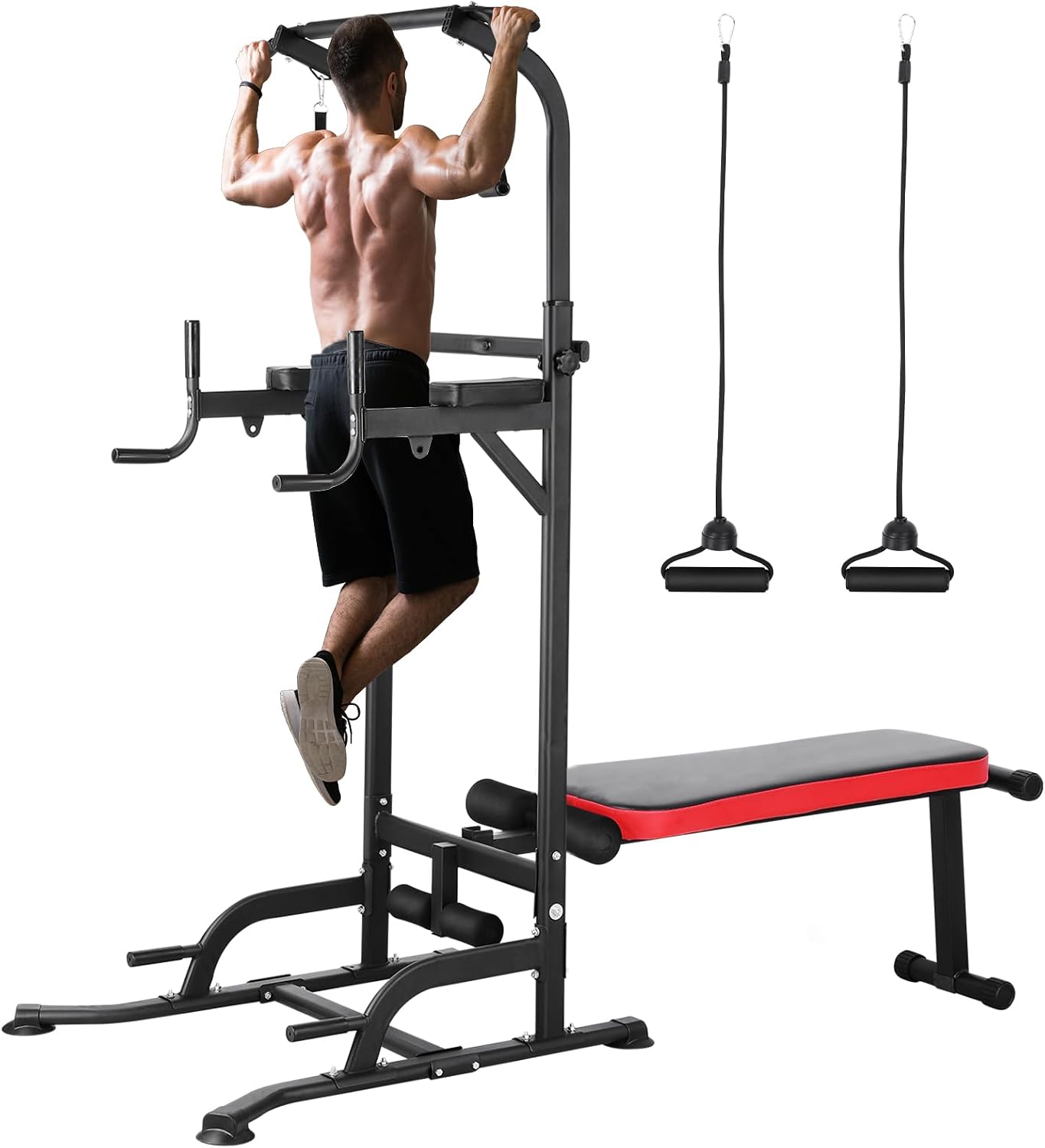Power Tower with Bench, Pull U - Home Bar Stand ulasan dan harga