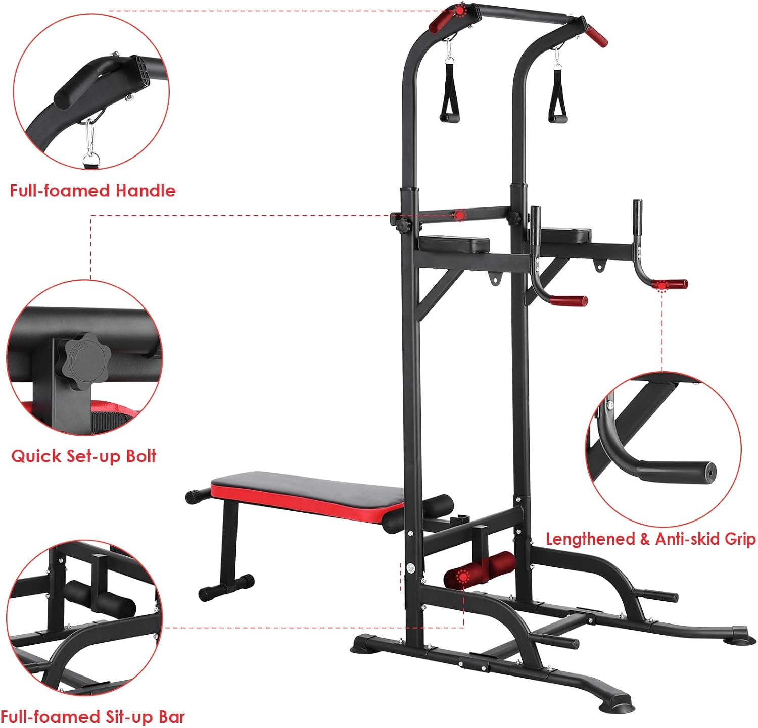 Power Tower with Bench, Pull U - Home Bar Stand ulasan dan harga