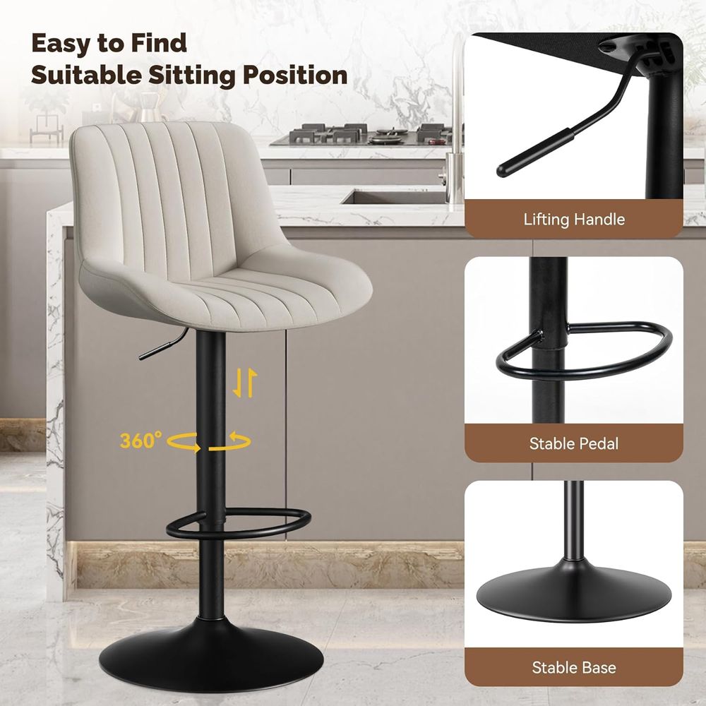 Bar Stools Set o 2, Adjustable - Home Bar Stools ulasan dan harga