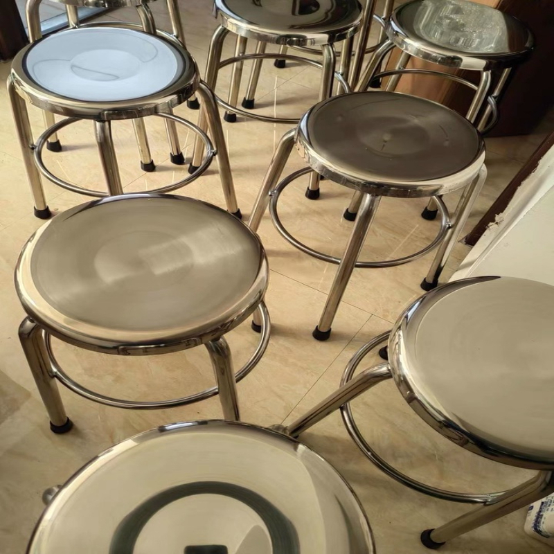 304 Stainless Steel Round Stoo - Home Bar Lounge ulasan dan harga