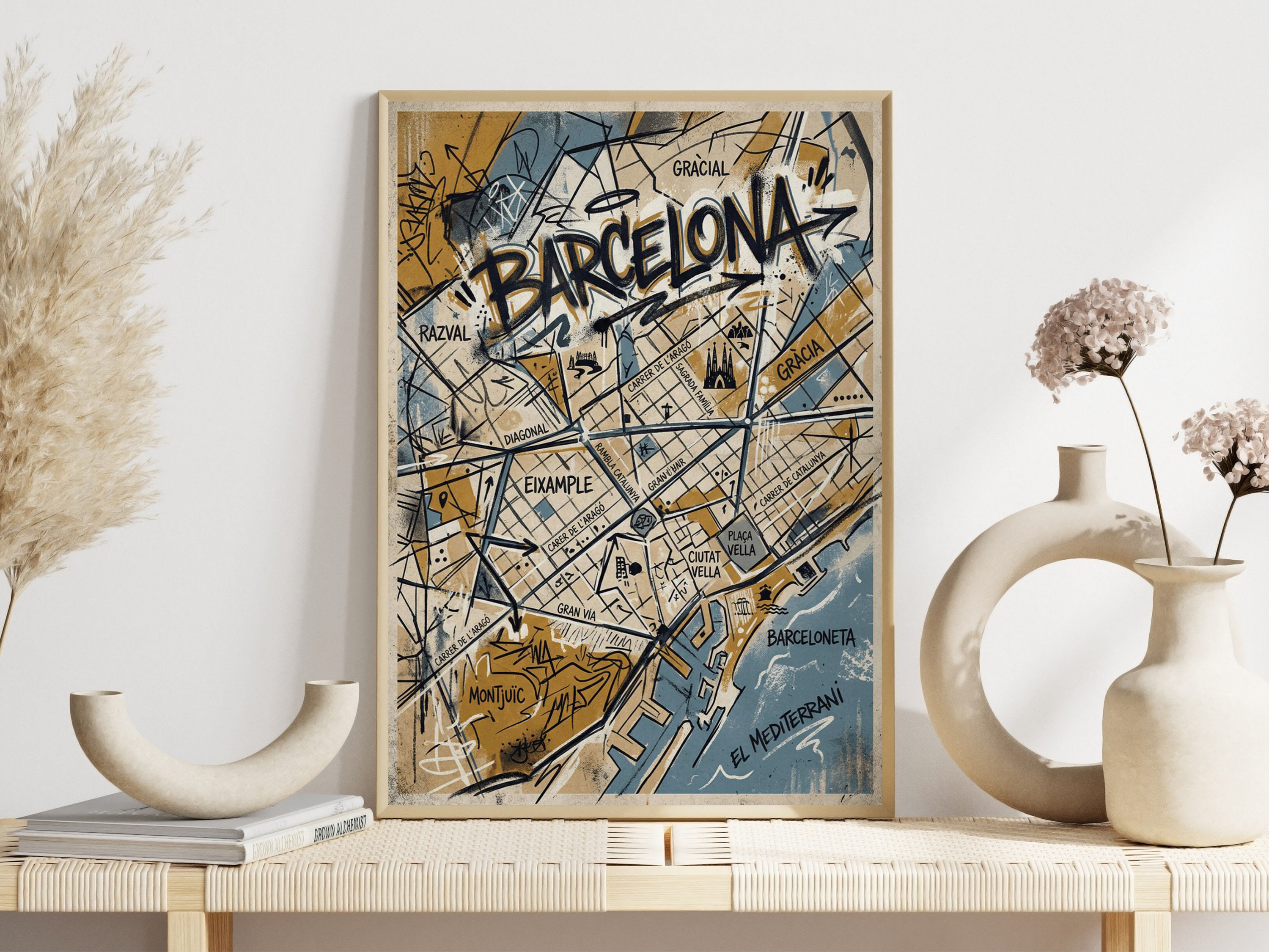 Urban Hand-Drawn Streets Graff - Home Barcelona ulasan dan harga
