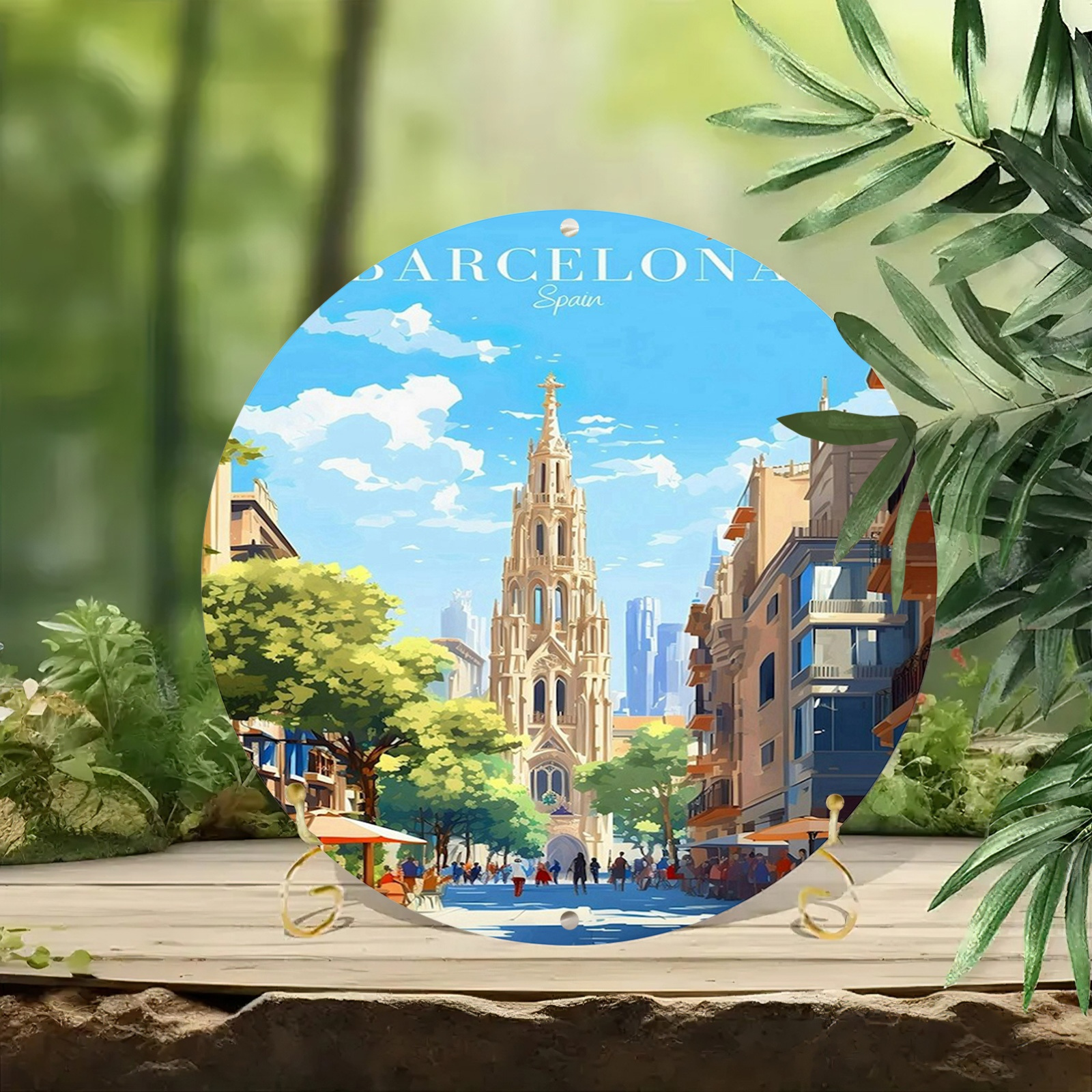 Barcelona Spain Scenic Illustr - Home Barcelona ulasan dan harga
