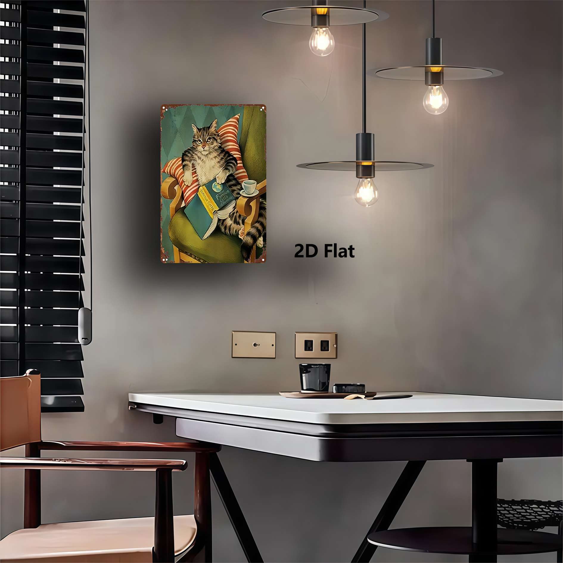 2D Flat, 1pc, Metal Sign, Vint - Home Bar And Kitchen ulasan dan harga
