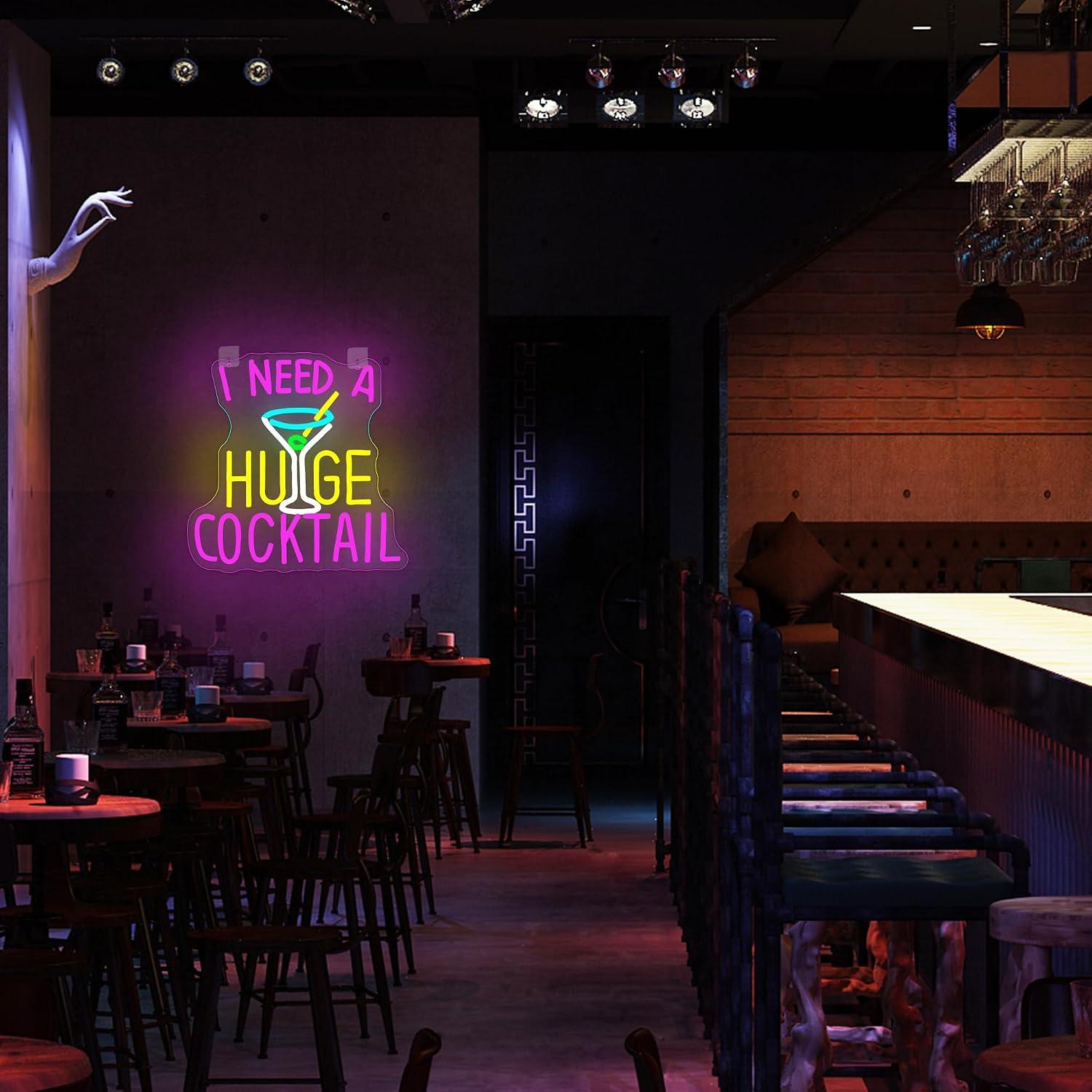 I Need A Huge Cocktail Neon Si - Home Bar Lounge ulasan dan harga