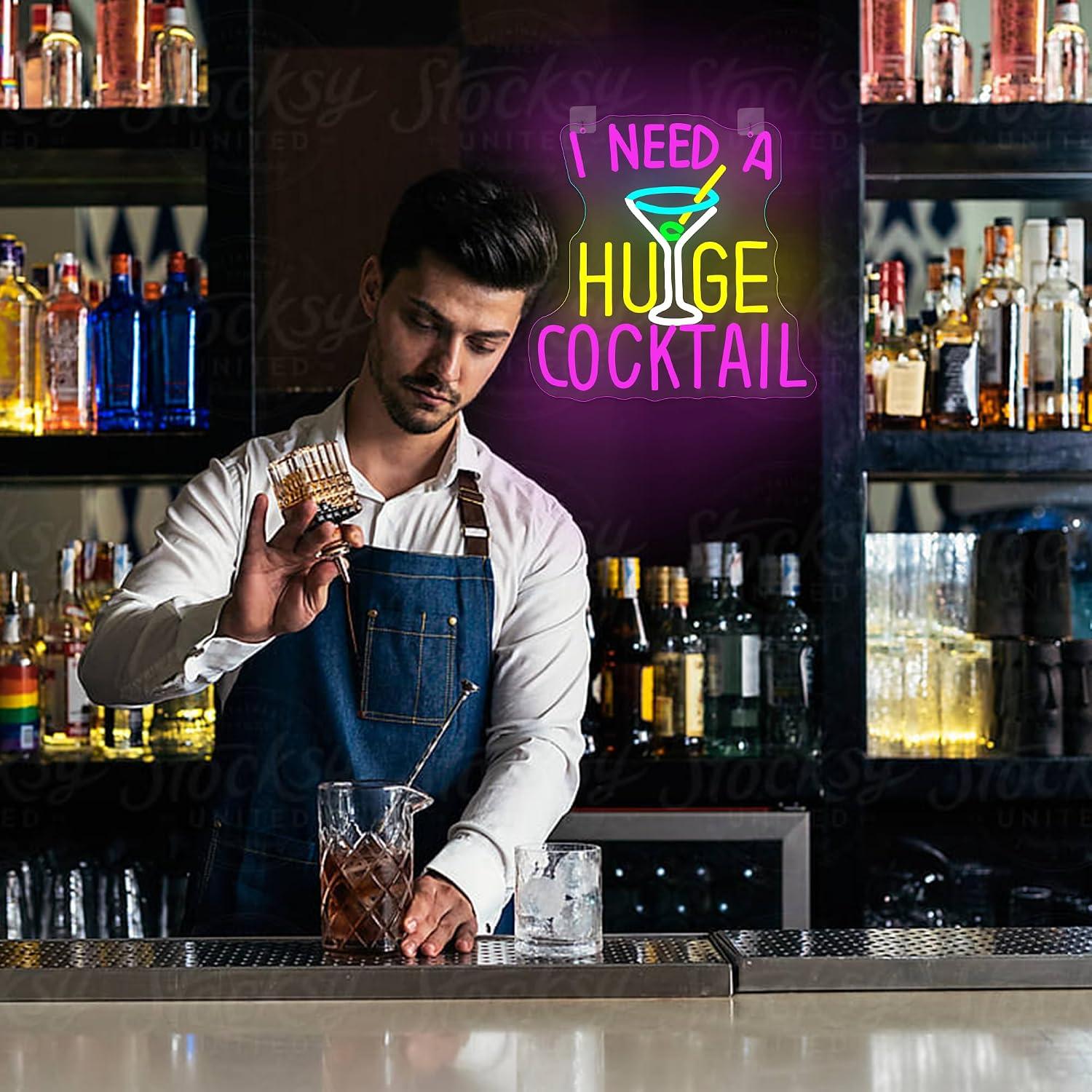 I Need A Huge Cocktail Neon Si - Home Bar Lounge ulasan dan harga