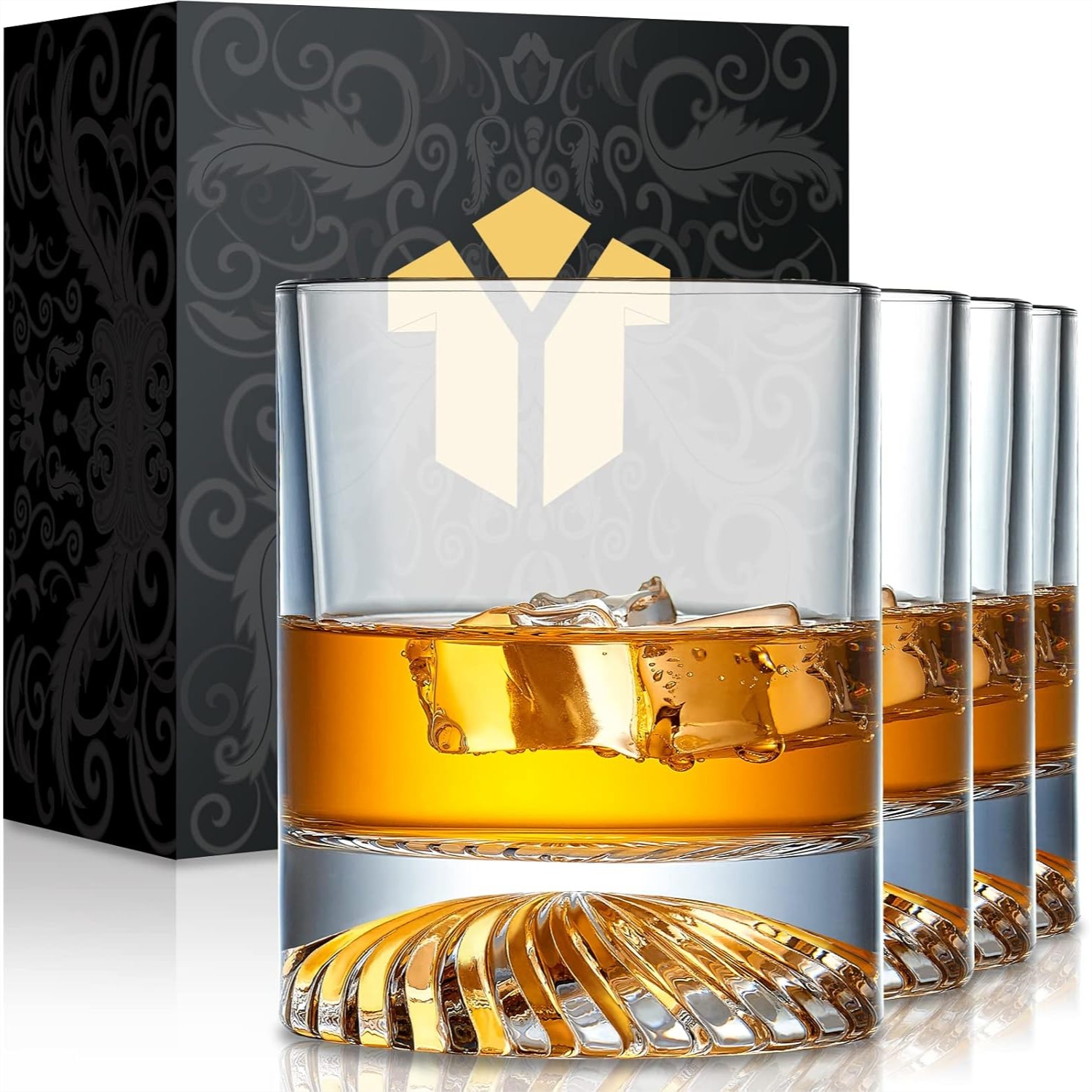Whiskey Glasses Set of 4 12oz  - Home Bar Set ulasan dan harga