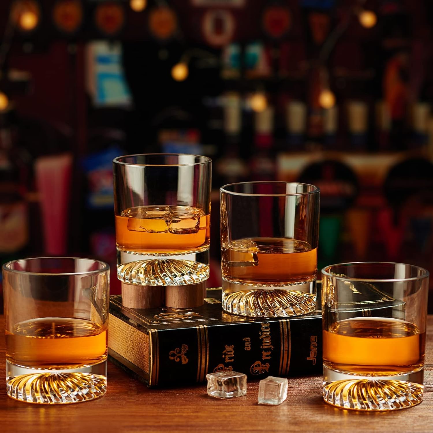 Whiskey Glasses Set of 4 12oz  - Home Bar Set ulasan dan harga