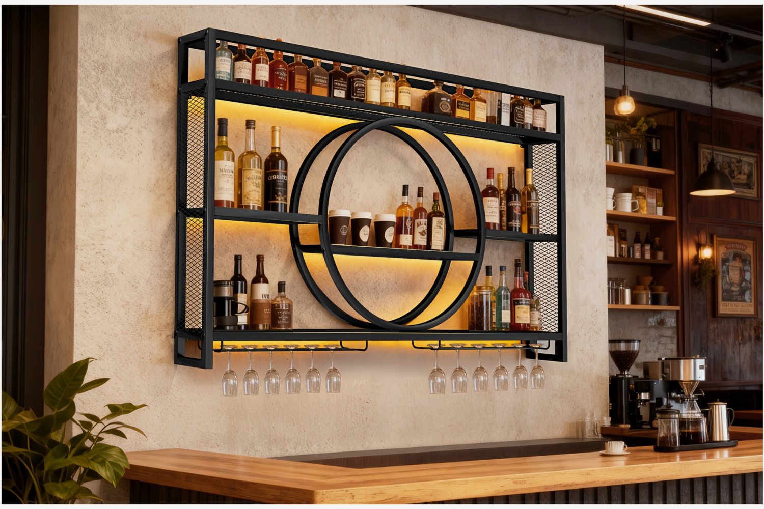 Stylish 3-Tier Wall-Mounted Me - Home Bar Setup ulasan dan harga