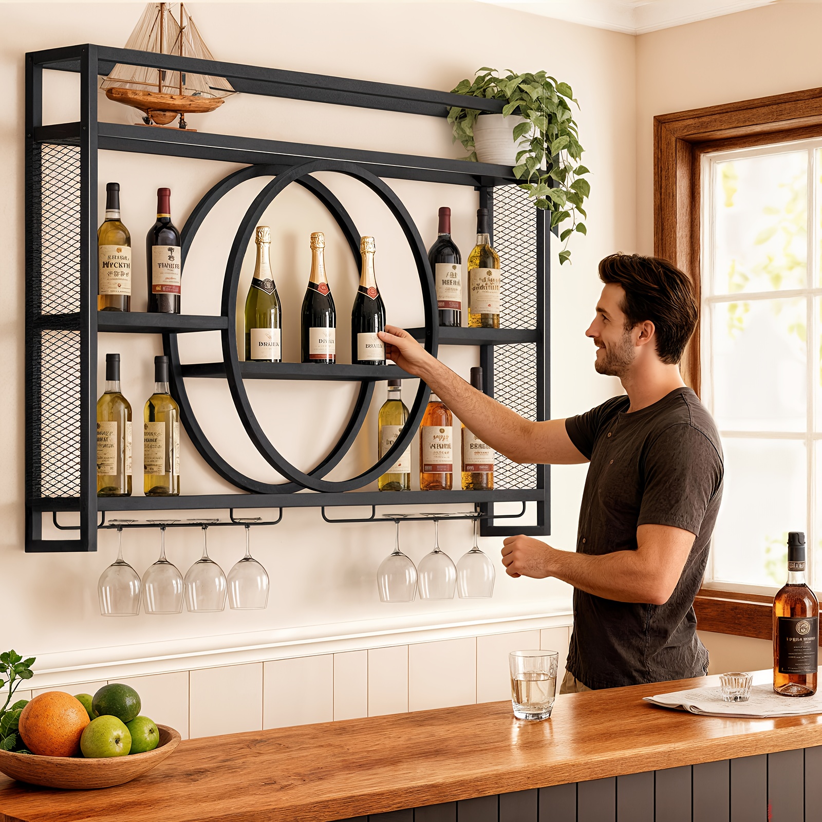 Stylish 3-Tier Wall-Mounted Me - Home Bar Setup ulasan dan harga