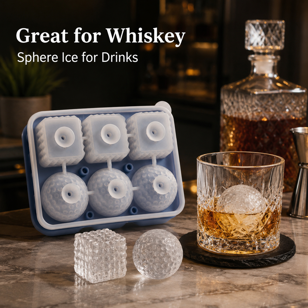 Silicone Whiskey Ice Cube Tray - Ice Mold Sphere ulasan dan harga