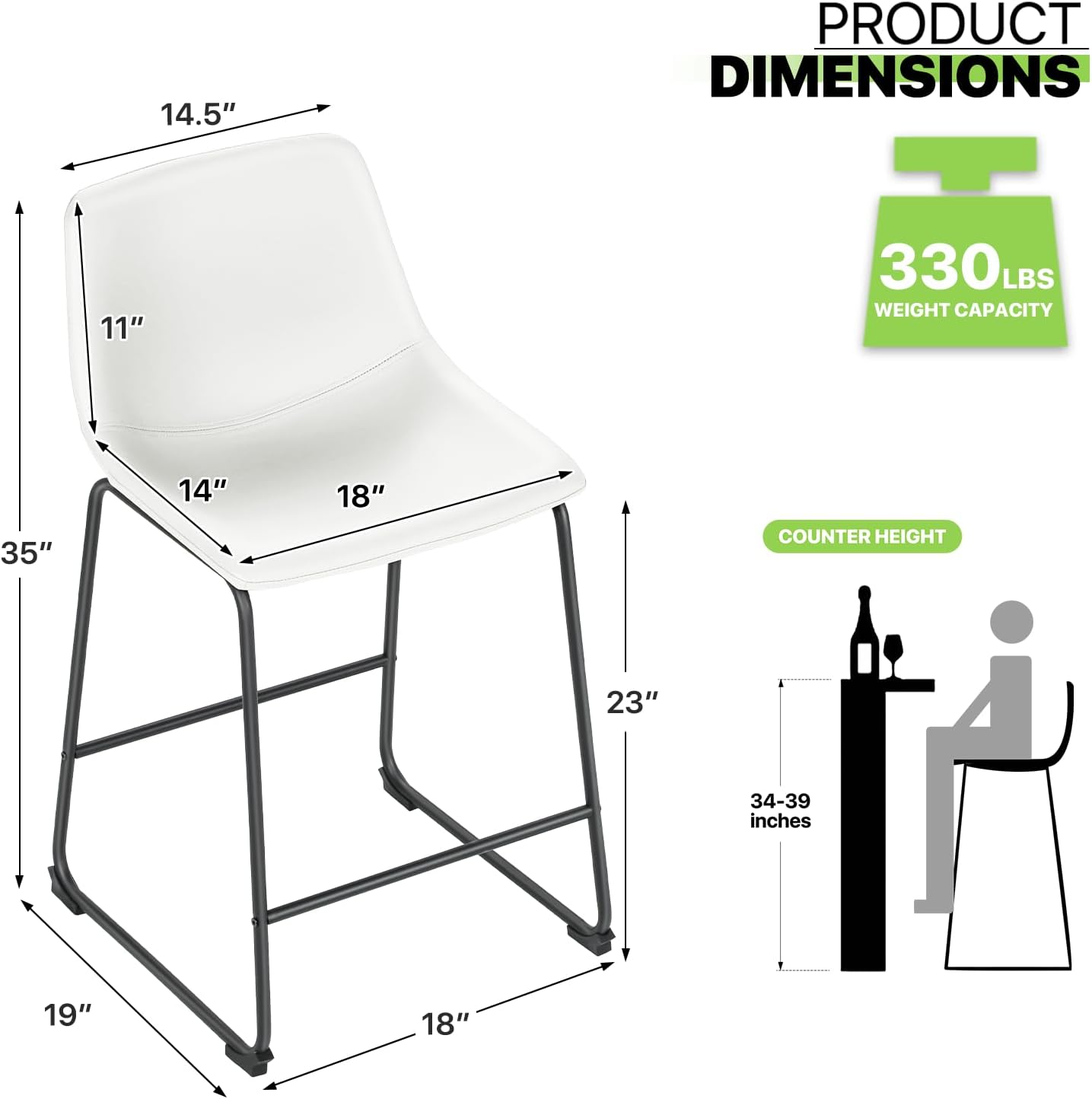 Bar Stools Set of 2 with Metal - Home Bar Stools ulasan dan harga