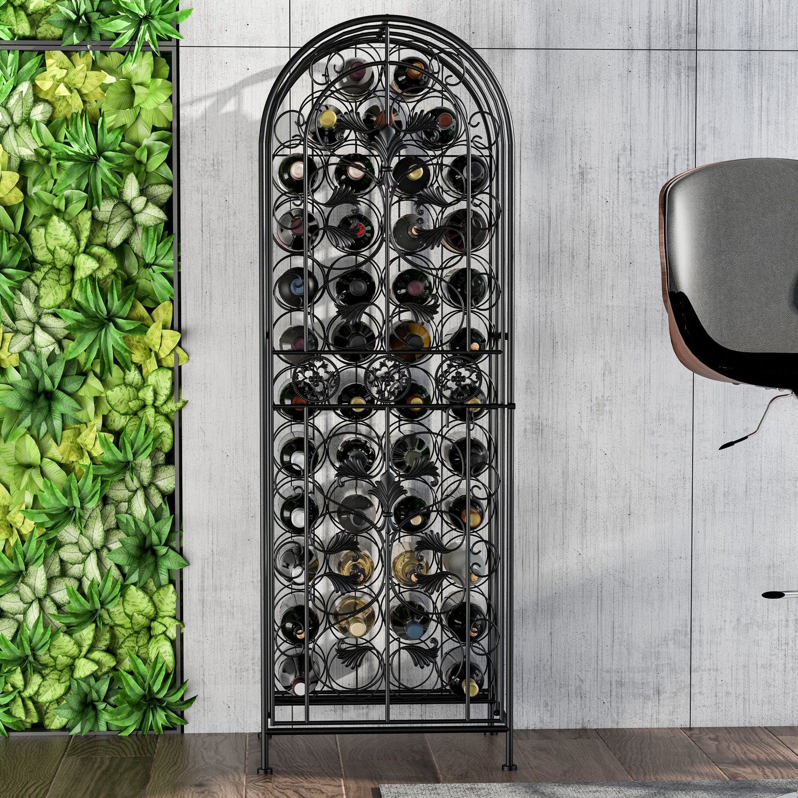 Free Standing Wine Rack 45 Bot - Home Bar And Cabinet ulasan dan harga