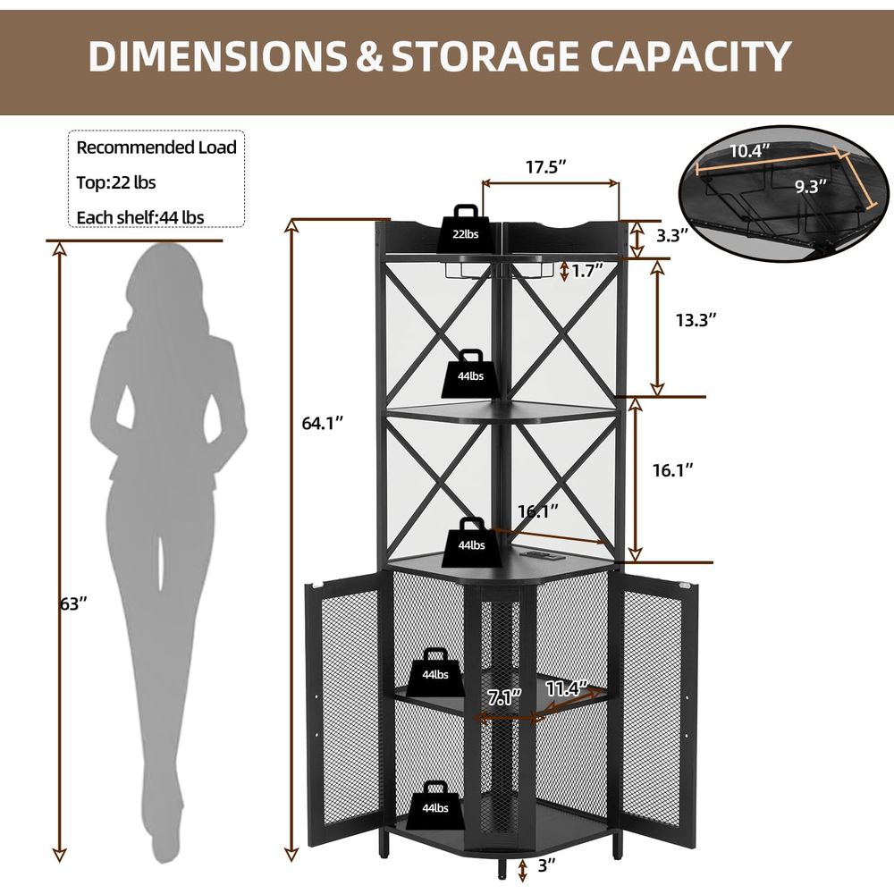 5-Tier Wine Bar Cabinet with L - Home Bar And Cabinet ulasan dan harga