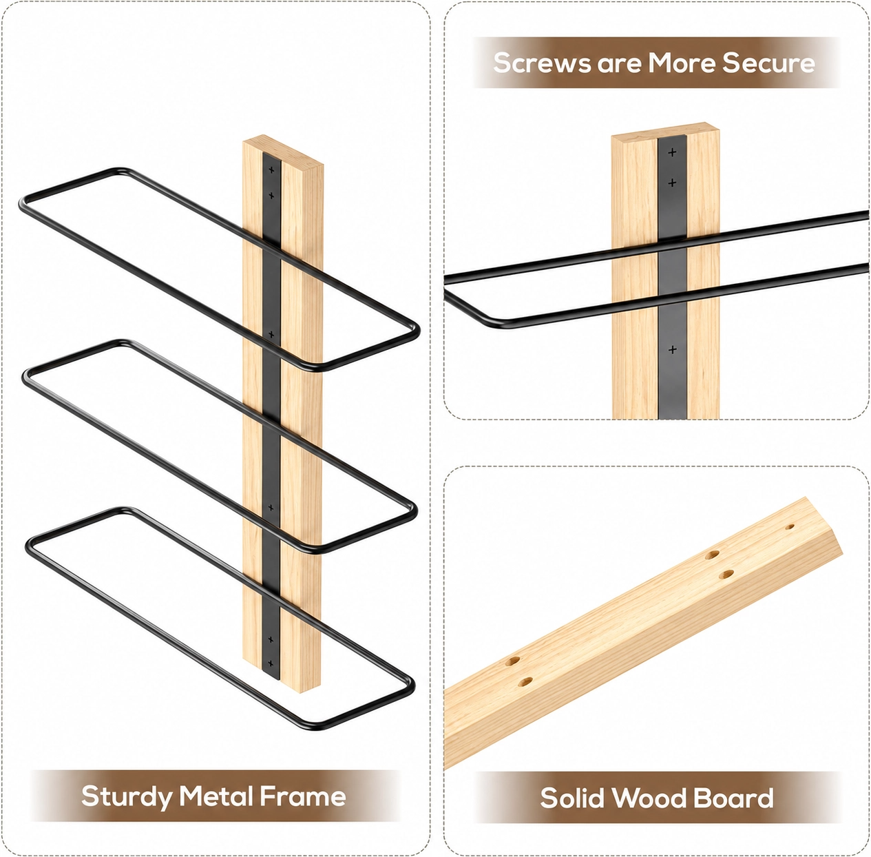 Wall-mounted Wood Wine Rack Ho - Home Bar Stand ulasan dan harga