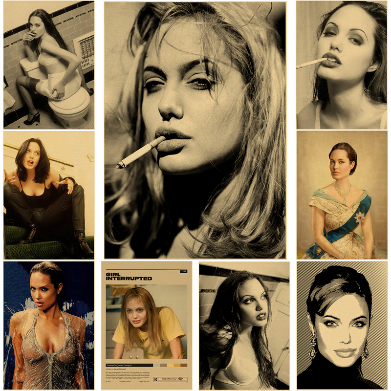 Angelina Jolie Vintage Poster  - Home Bar And Theater ulasan dan harga