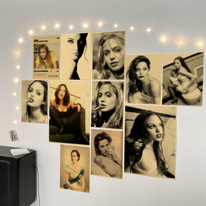 Angelina Jolie Vintage Poster  - Home Bar And Theater ulasan dan harga