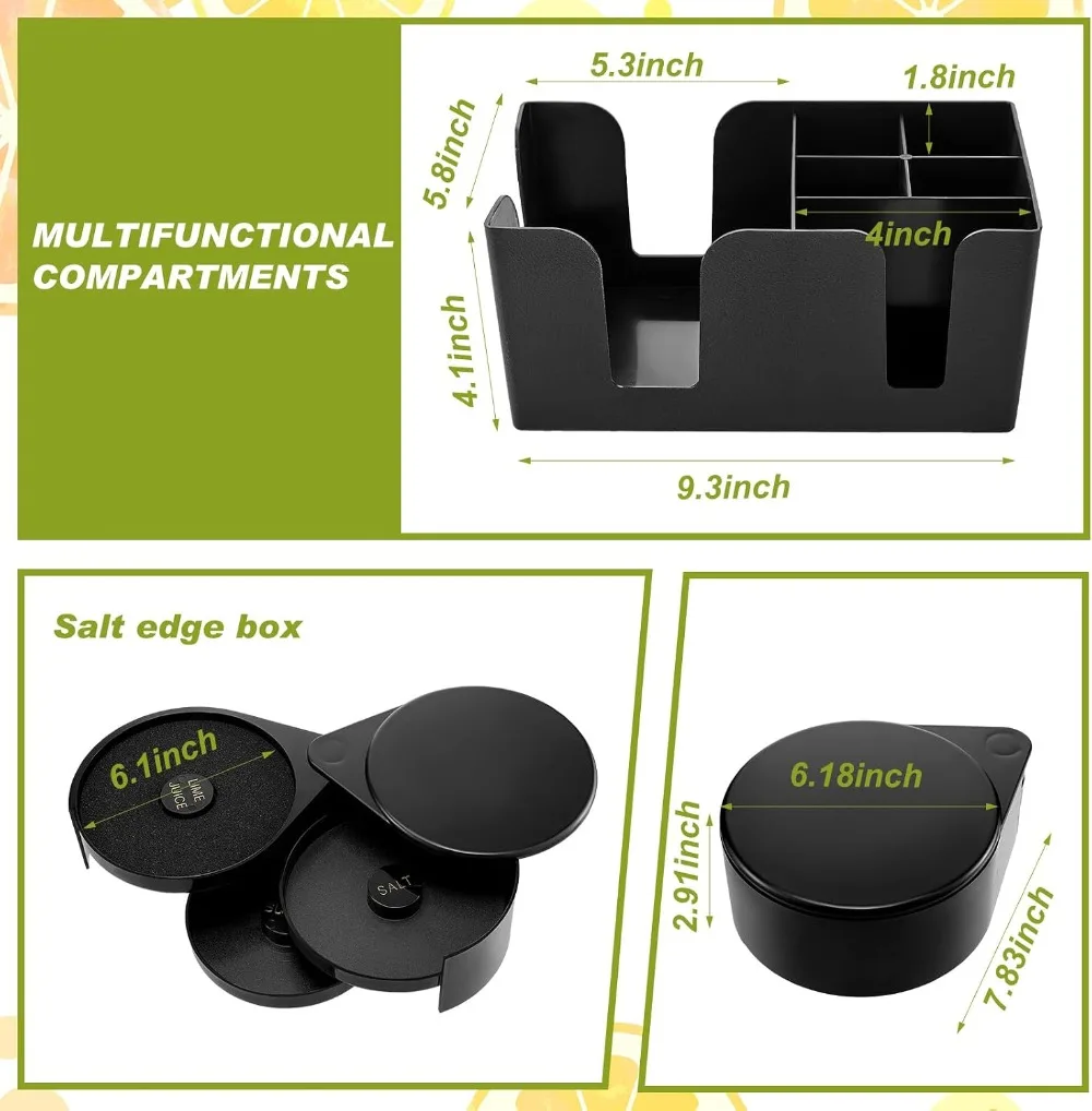 6-Compartment Garnish Tray wit - Garnish Tray Set ulasan dan harga