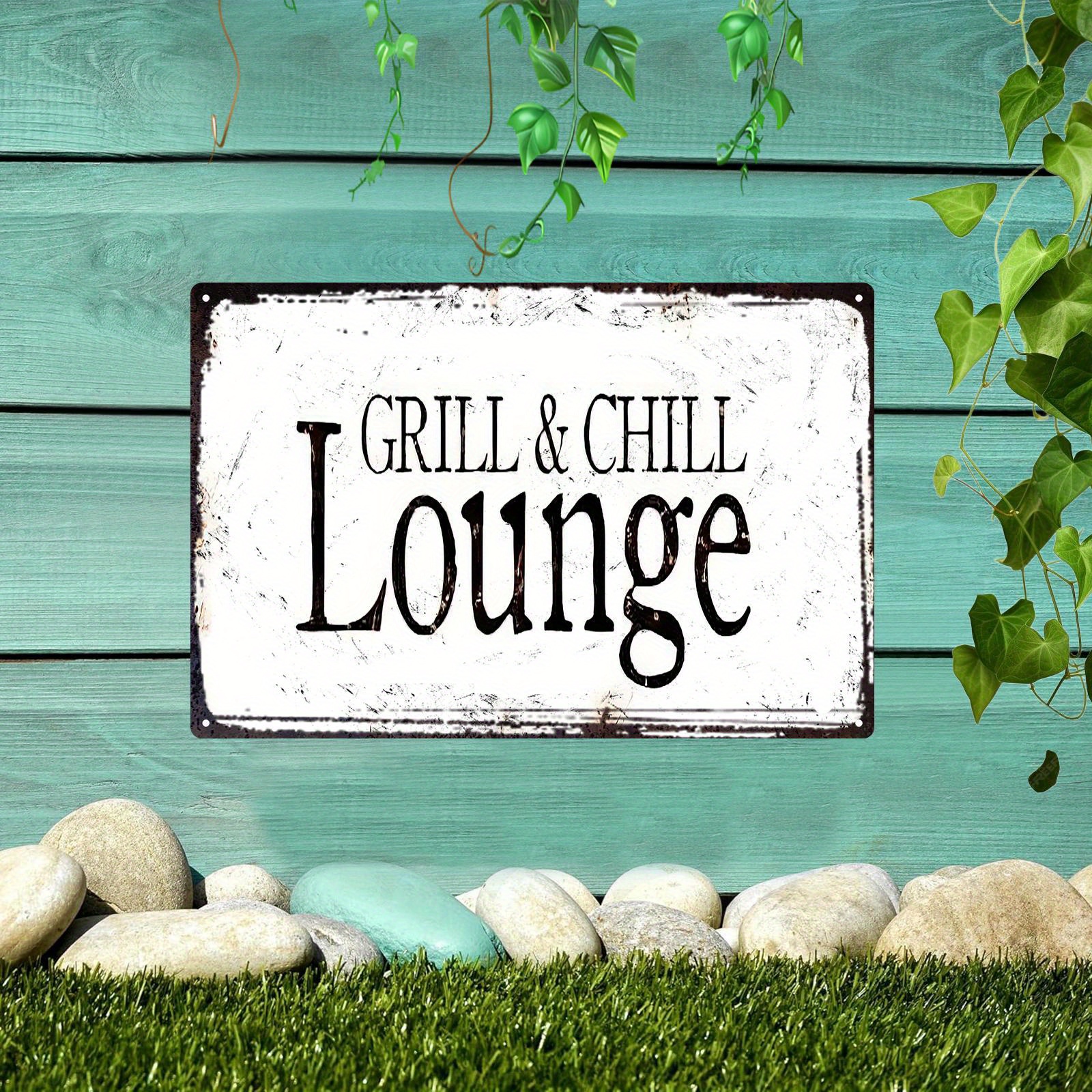 Tin Sign - Vintage Grill & Chi - Home Bar Lounge ulasan dan harga