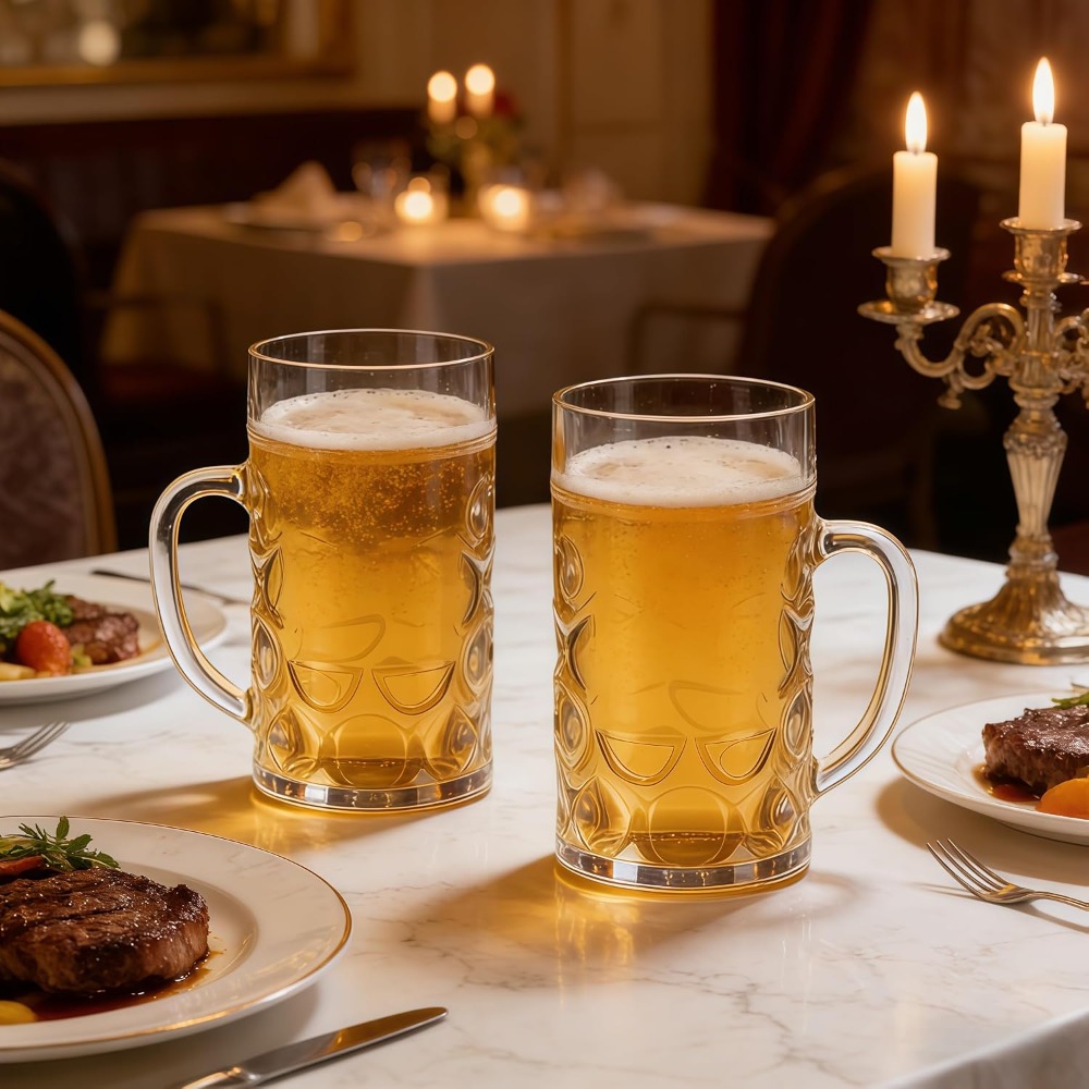 38oz Plastic Beer Mugs with Ha - Home Bar Set ulasan dan harga