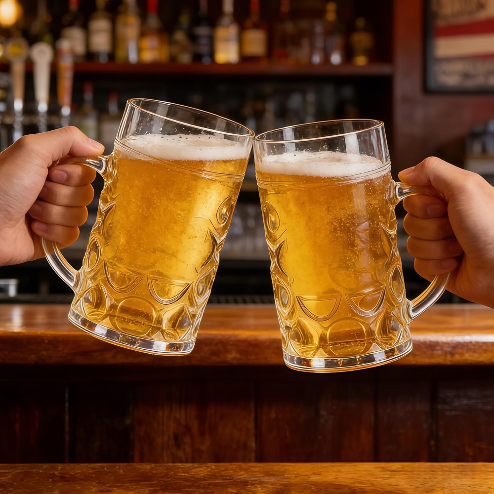 38oz Plastic Beer Mugs with Ha - Home Bar Set ulasan dan harga