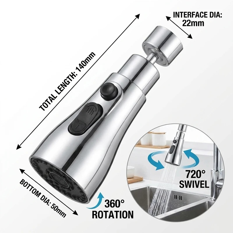 Universal 360° Rotate Kitchen  - Home Bar Sink ulasan dan harga