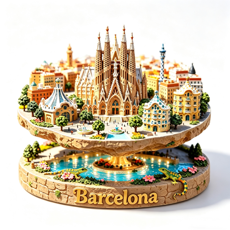 Spain Metal Fridge Magnets Bar - Home Barcelona ulasan dan harga