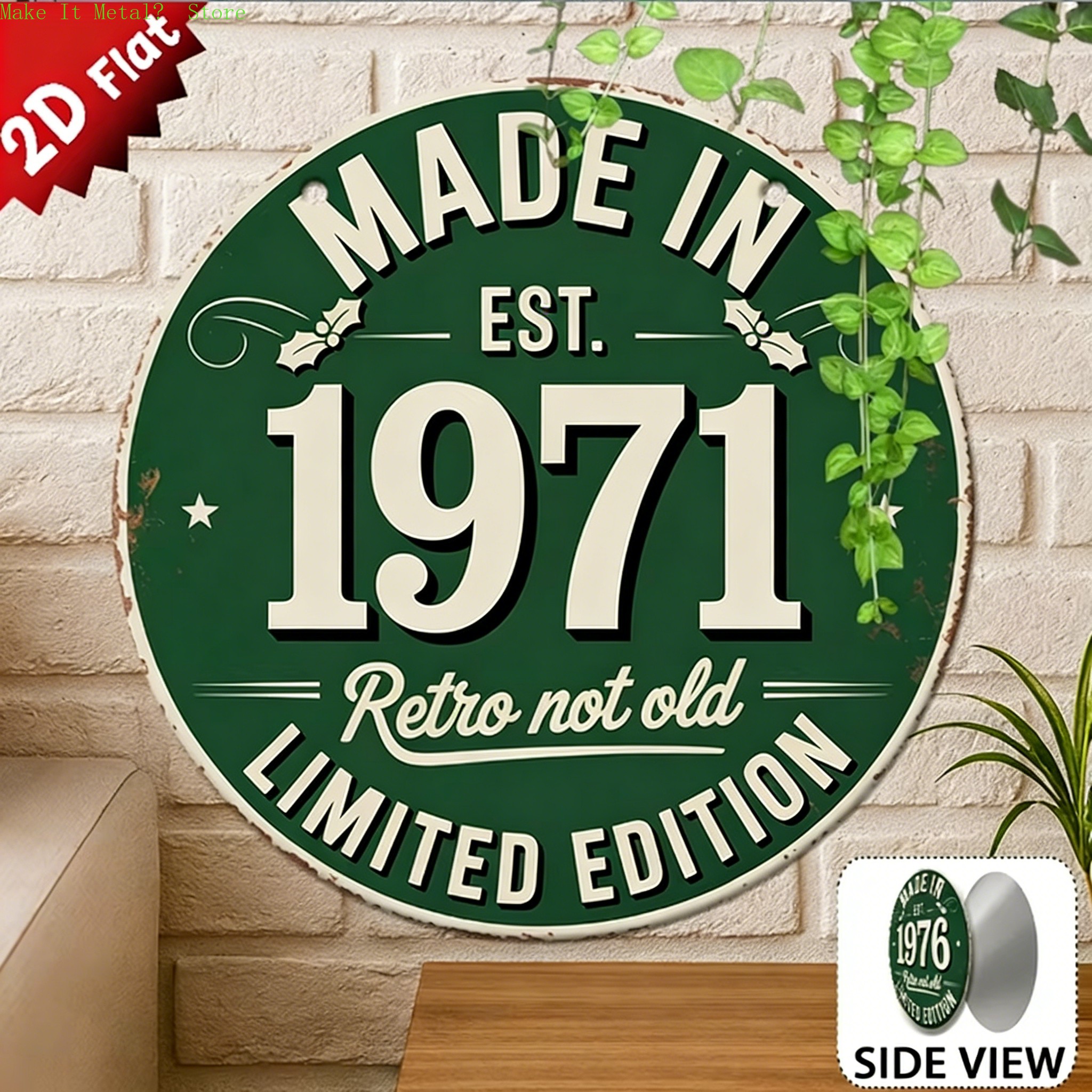 Made in 1976 Retro Not Old 2D  - Home Bar Accessories ulasan dan harga