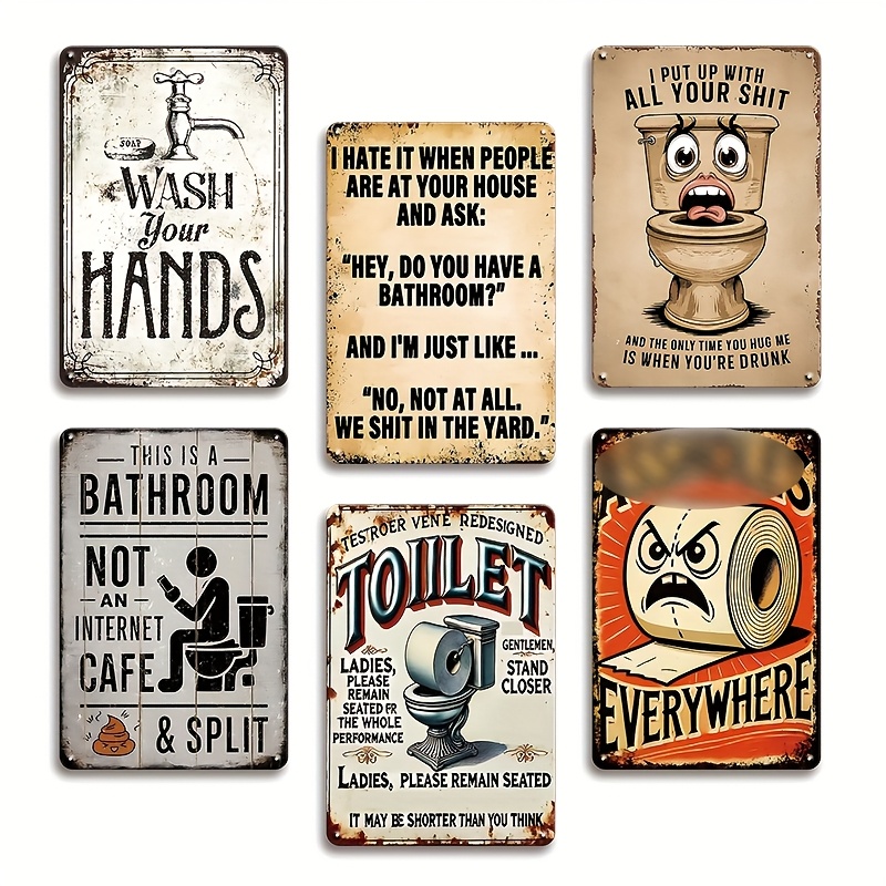 Set of 6, Fun Quotes Metal Tin - Home Bar Setup ulasan dan harga
