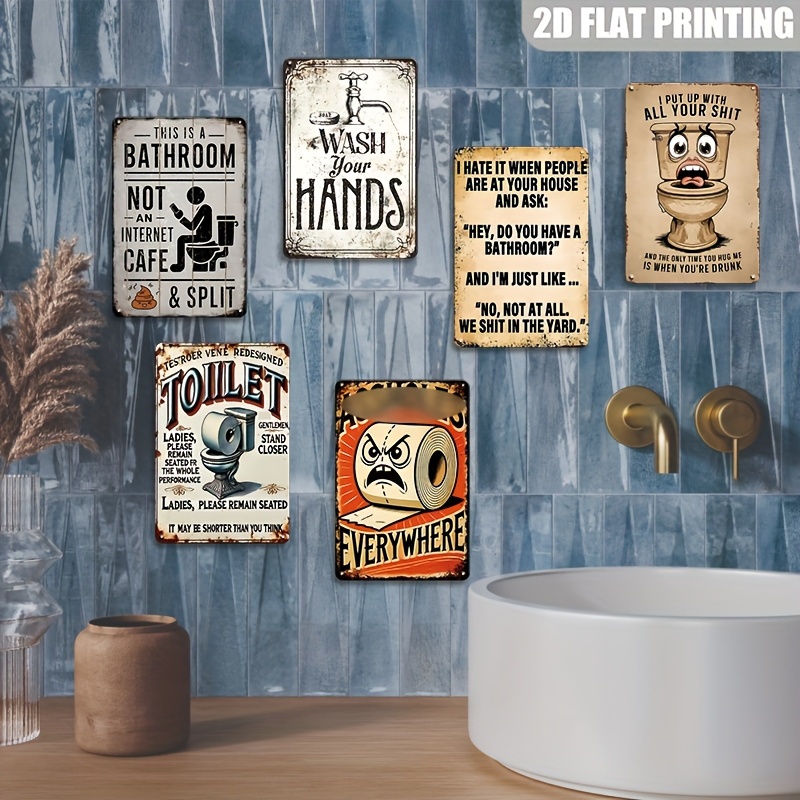 Set of 6, Fun Quotes Metal Tin - Home Bar Setup ulasan dan harga