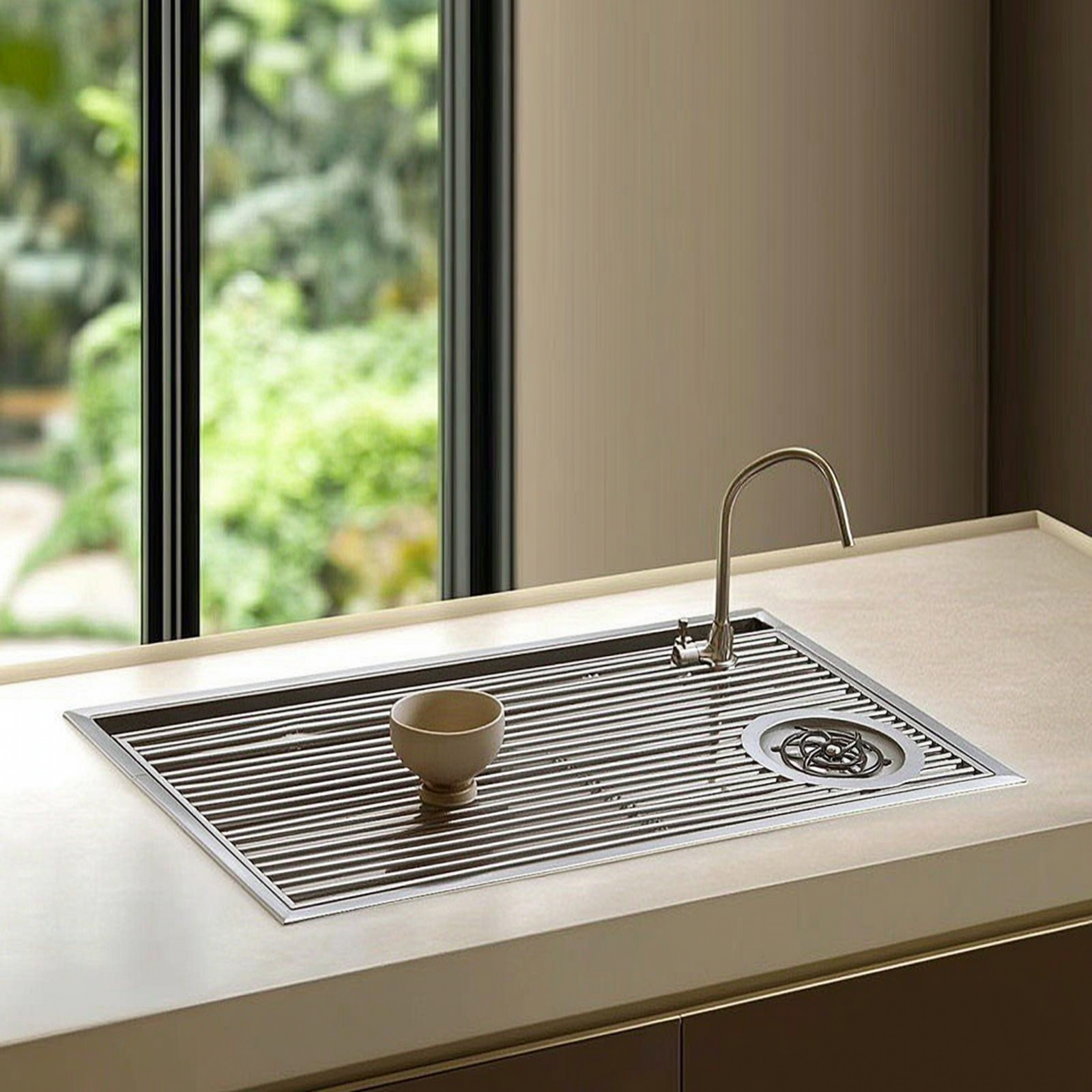 Inset Tea Tray with Faucet Ope - Home Barista ulasan dan harga